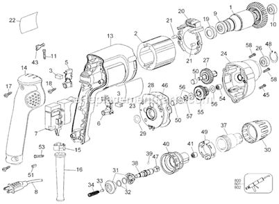 Part Location Diagram of 176697-00 DeWALT Spindle